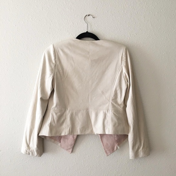 The Limited 'Online Exclusive' Cream/Beige & Light Pink Suede Blazer - Picture 2 of 3